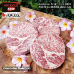 Beef Ribeye Scotch-Fillet CubeRoll MELTIQUE meltik (wagyu alike) Australia HOKUBEE frozen STEAK 2cm 3/4" (price/pc 350g)